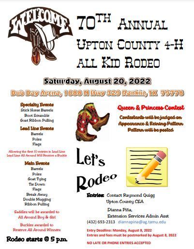 Upton County All Kid Rodeo