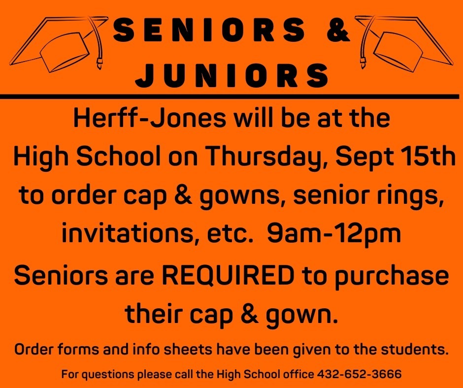 Attention Seniors and Juniors